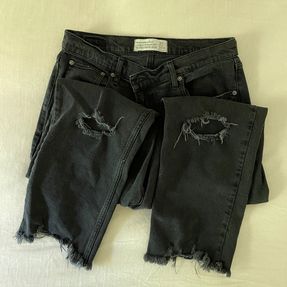 Ankle Straight Ultra High Rise Abercrombie & Fitch Jeans
